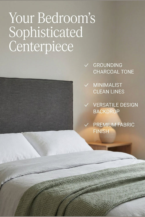 Charcoal Headboard Cover - SlipCo.