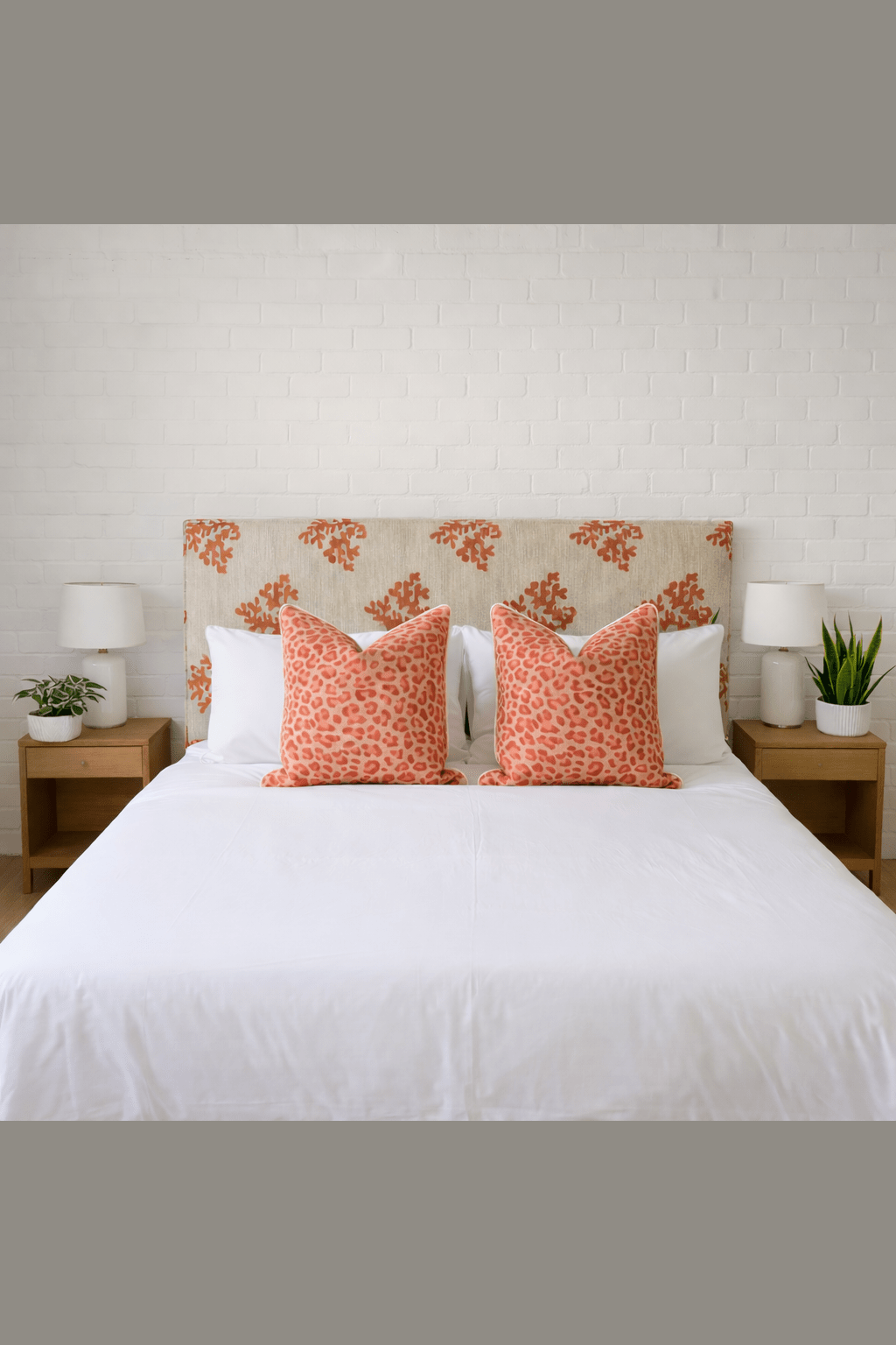 Le Corail Tangerine Headboard Cover - SlipCo.
