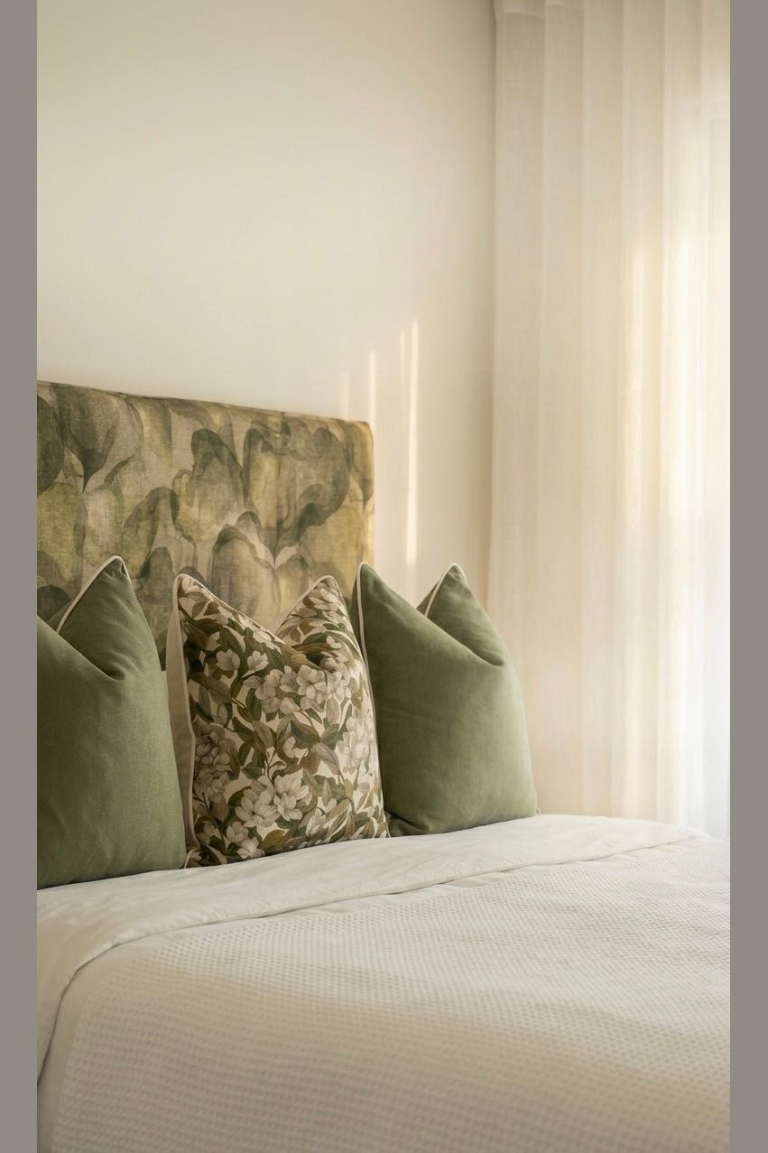 Morning Dew - headboard slipcover LIMITED RANGE - SlipCo.